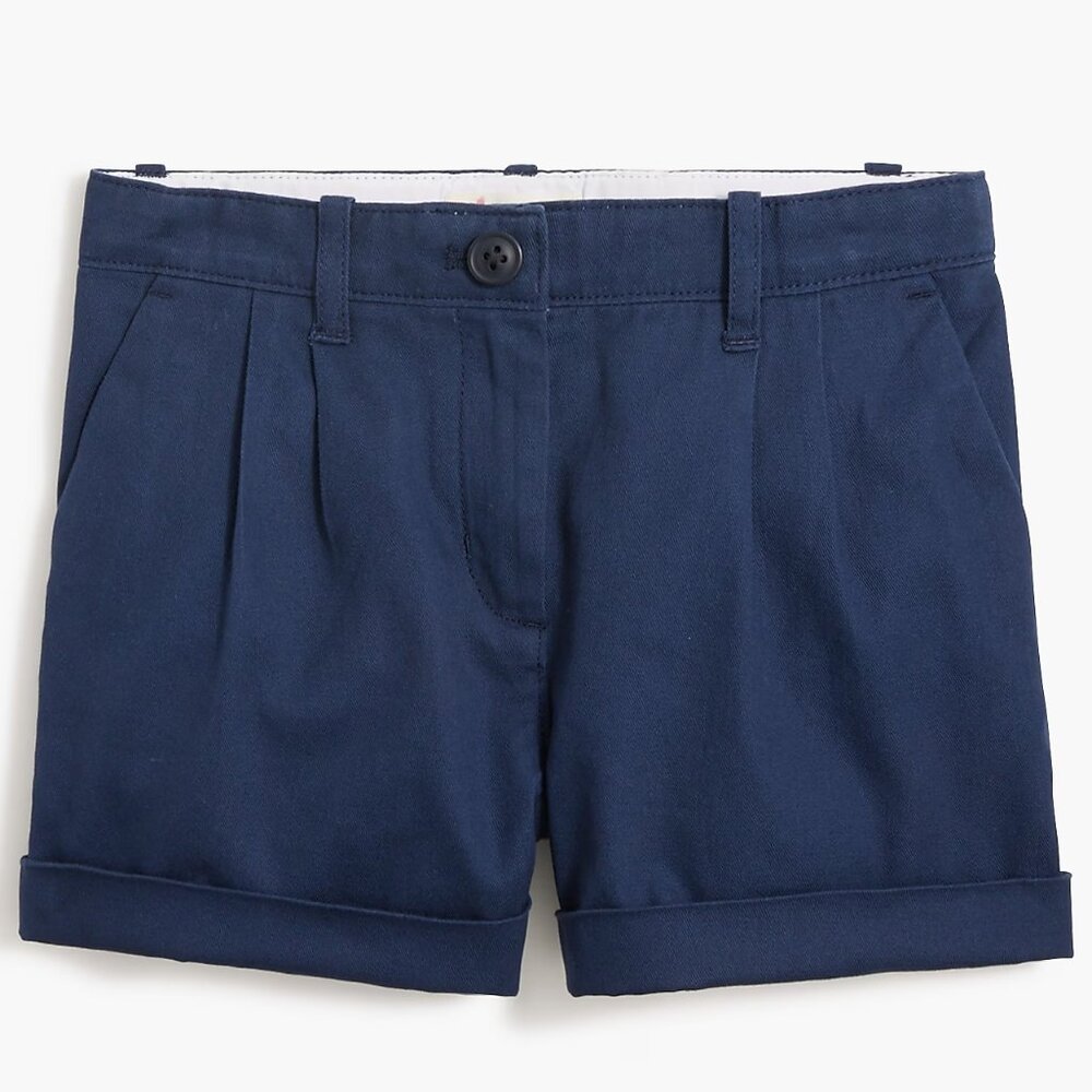J. Crew Girls' Navy Pleated Short/NWT/8